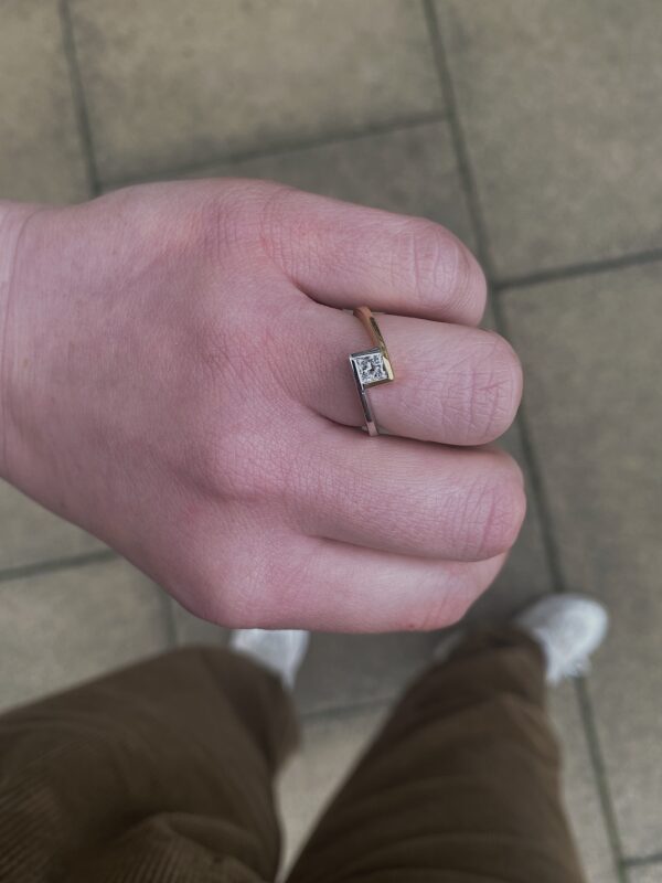 Beautiful Bespoke princess cut diamond ring