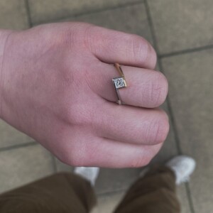 Beautiful Bespoke princess cut diamond ring
